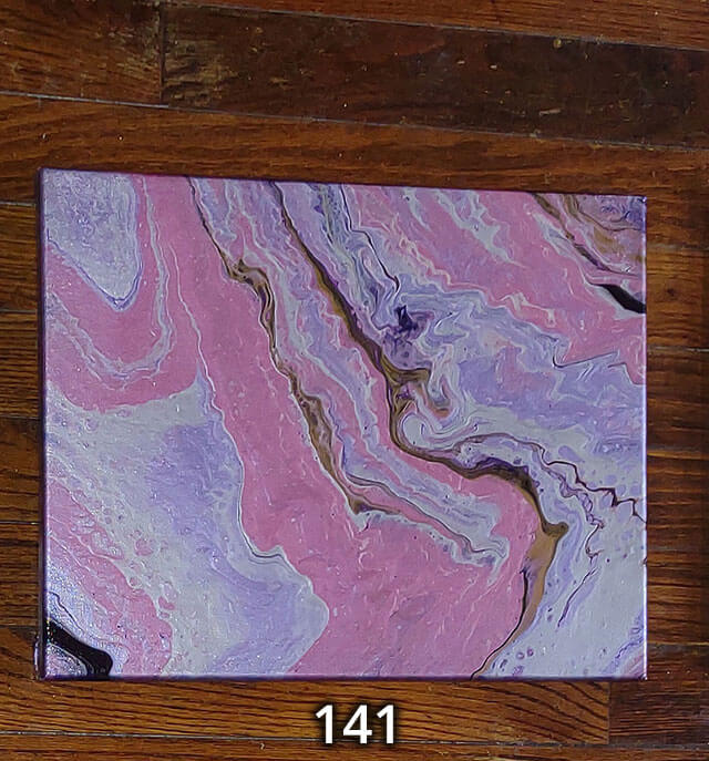 An 11x14 paint pour piece